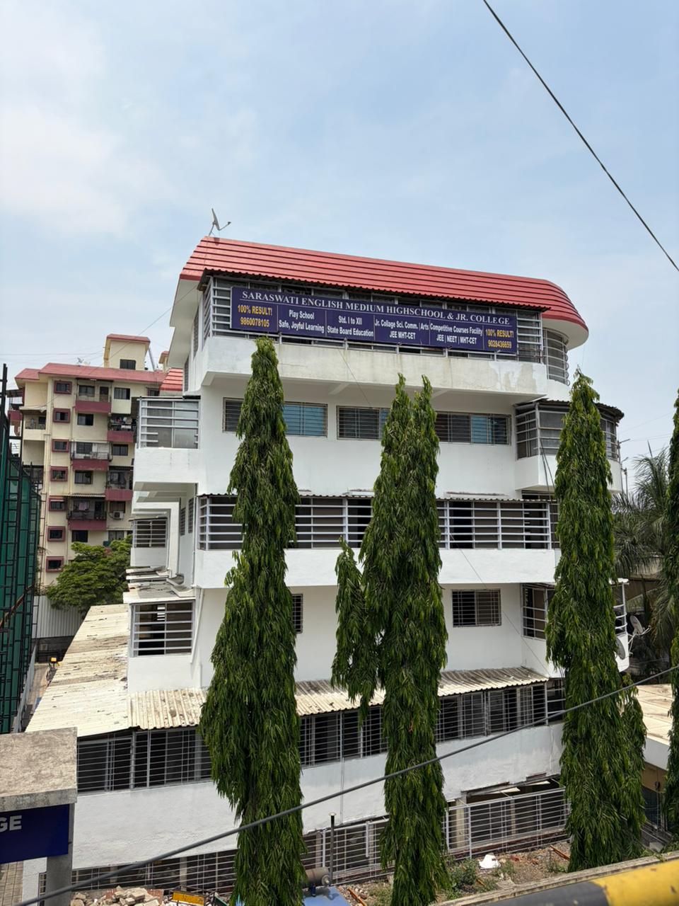 Saraswati English Medium Highschool building facade